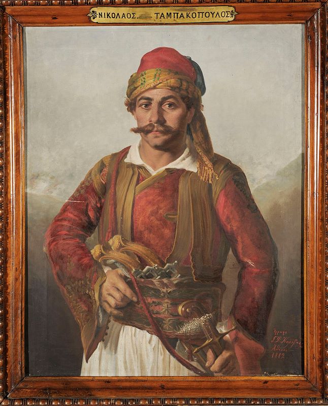 Ο Νικόλαος Ταμπακόπουλος, έργο Γ. Δ. Κορίζη, 1882, Εθνικό Ιστορικό Μουσείο